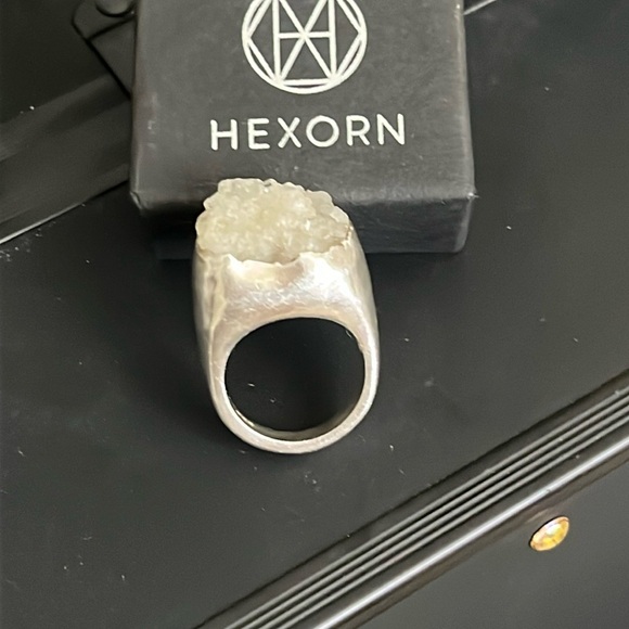 Raw Crystal Silver Ring - Picture 2 of 2